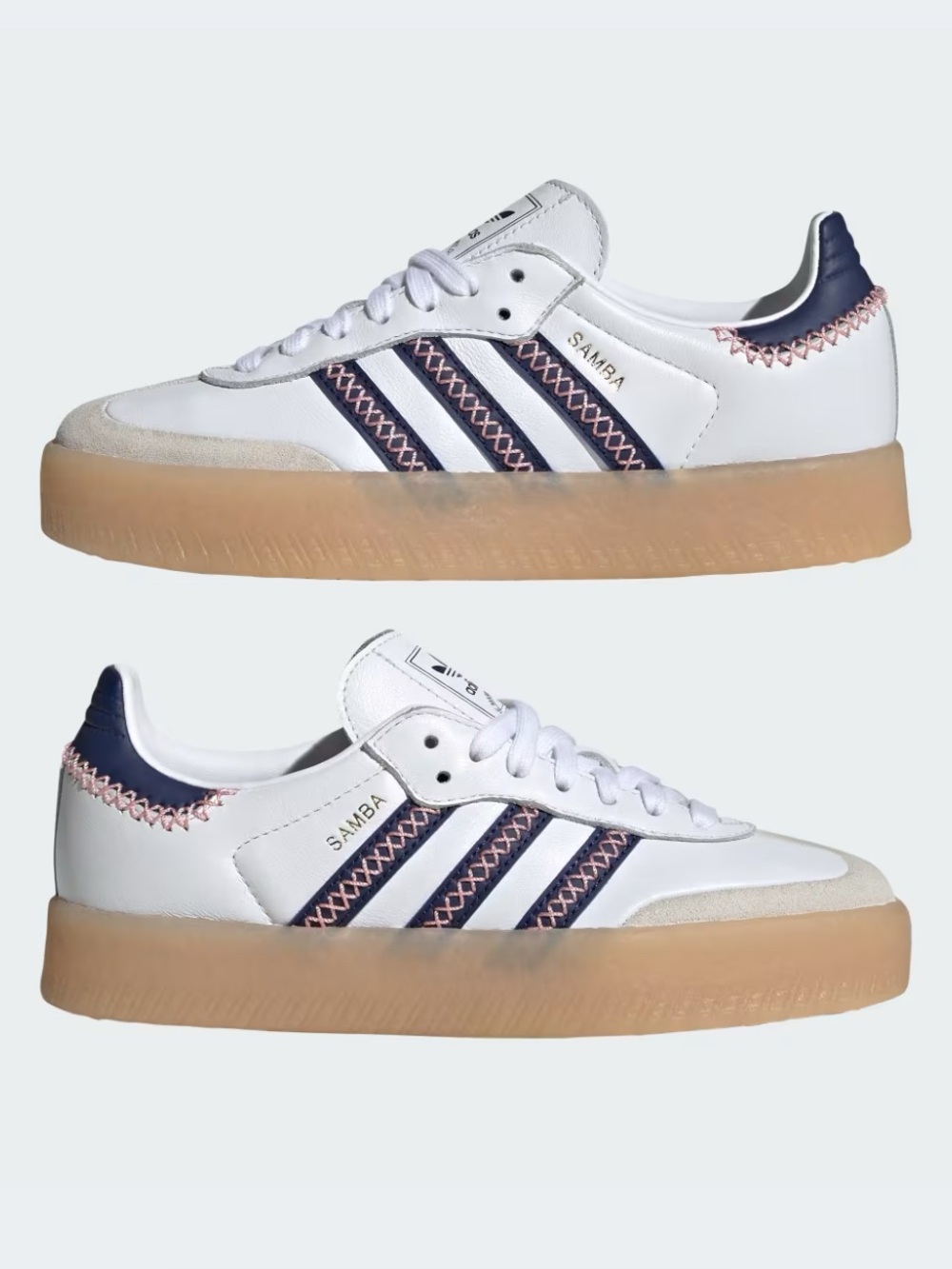 adidas Samba kids White / Navy Leather Sneakers Adidas Sambae GS JP9534